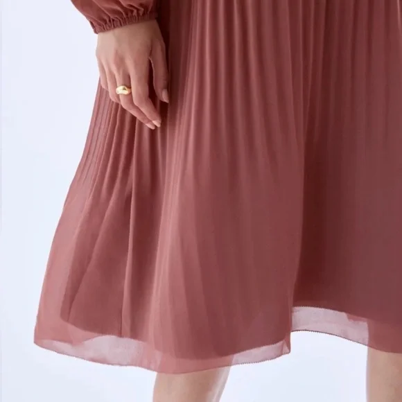 Wilfred Daydreamer Midi Dress Ashy Rose Size Small Aritzia #85140 - Picture 2 of 10